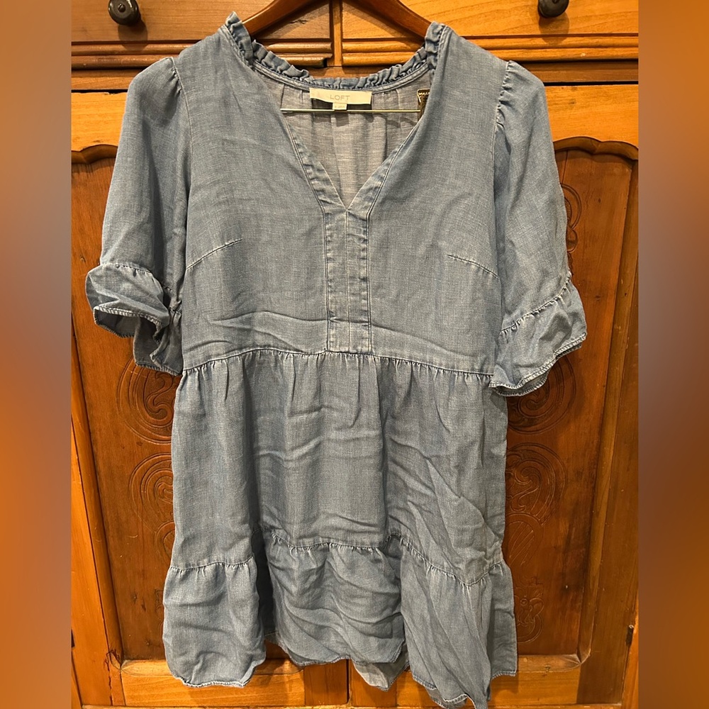 LOFT Light Blue Denim Top